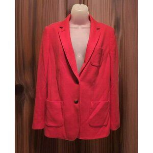 Talbots Fuscia Aberdeen 2 Button 3 Pocket Lined Blazer Sz 10
